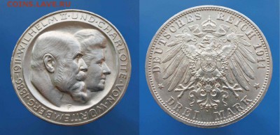 Вюртемберг 3 марки 1911г до 1.12. 22-00 мск - b7wRIjV3b48