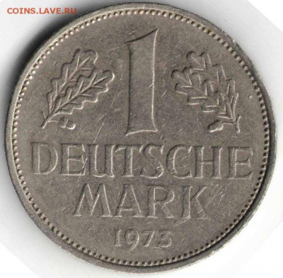 Германия ФРГ. 1 марка 1973 г. до 24.00 05.12.16 г. - ИНОМ5