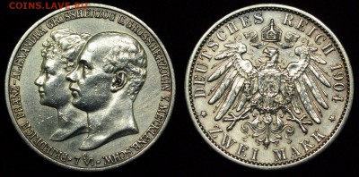 ФИКС - 2, 3 и 5 марок Веймар  ---04-12-16 в 23-00--- - Мекленбург-Шверин_2марки1904_1_1
