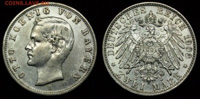 ФИКС - 2, 3 и 5 марок Веймар  ---04-12-16 в 23-00--- - Бавария_2марки1908_1_1