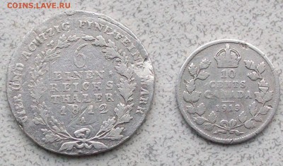 6 Талера 1812 г.Пруссия с бонусом.Оконч.3.12.2016 г.22час - ф 18 2 монеты