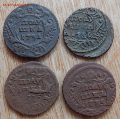 Полушки 1731,35,36гг. 4шт. - DSCN1523.JPG