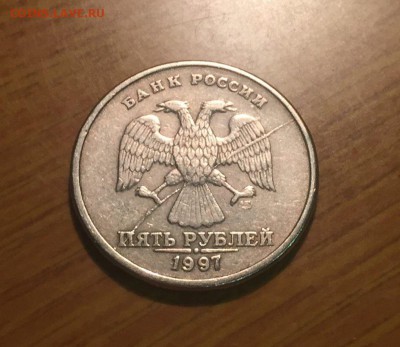 5 рублей 1997 года СПМД Полный раскол! До 05.12.16 в 22.00 - RnqNibJbUI4
