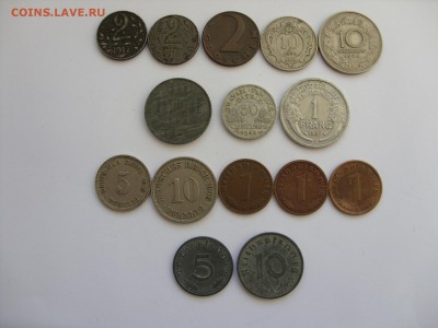 15 монет Европы 1895-1957 с 1 рубля. - Аук 15 монет - 1.JPG