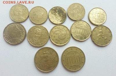 Евроценты 21 шт. до 22-00 МСК 05.12.16 - 1480670867101