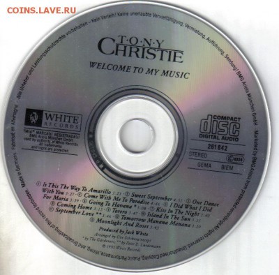 CD Tony Christie Welcome To My Music до 4.12 22.00мск - CD Tony Christie Welcome To My Music-3