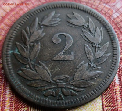 ШВЕЙЦАРИЯ 2 раппена 1850, 1 раппен 1898 ХОРОШИЙ. - 017 — копия.JPG