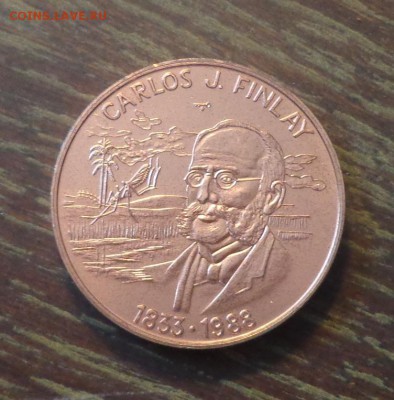 КУБА - КАРЛОС ФИНЛЕЙ до 9.12, 22.00 - Куба - 1 песо Карлос Финлей