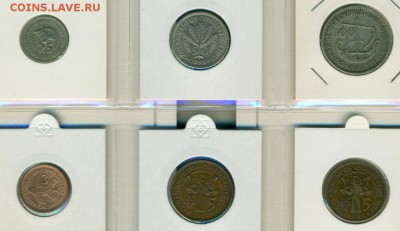 Британский Кипр 6 монет 1955 - 56 гг. до 9.12 23-00 - Кипр милл 1