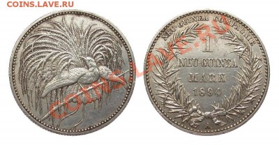1 марка. 1894г. Новая Гвинея. - 1 марка