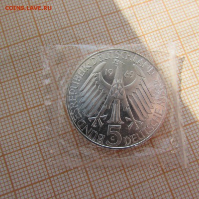 ФРГ 5 марок 1969 G 150л со дня рожд Теодора Фонтана - 2