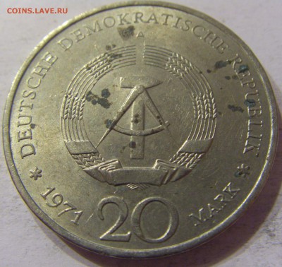20 марок 1971 Тельманн (уставшая) ГДР 09.12.2016 22:00 МСК - CIMG5044.JPG