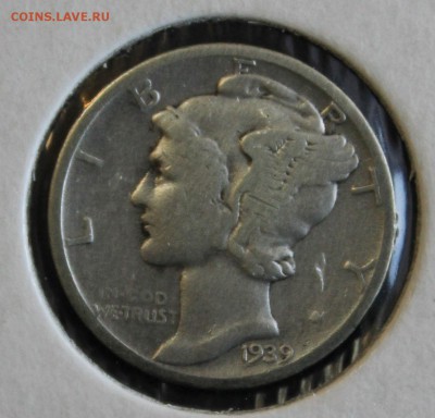 С 1 руб. USA ONE DIME 1939г. МЕРКУРИ до 10.12 в 22-00 - IMG_3864.JPG