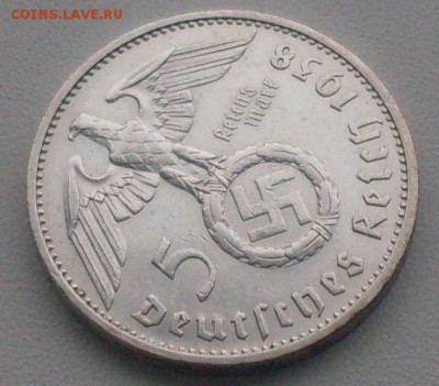 III рейх, 5 марок 1938(F). До 08.12.2016 г. в 22-00 МСК - SDC10536.JPG
