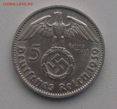 III рейх, 5 марок 1939(J). До 08.12.2016 г. в 22-00 МСК - SDC10524.JPG