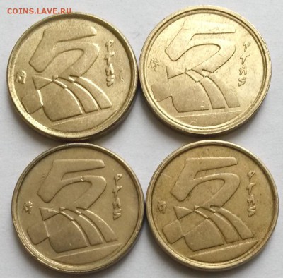 5 песет Испания 1998 года. Два канта. - 2