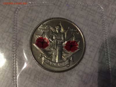25 центов Канада 2010г.(65 лет Победы)цветная в запайке - IMG_0478[1].JPG