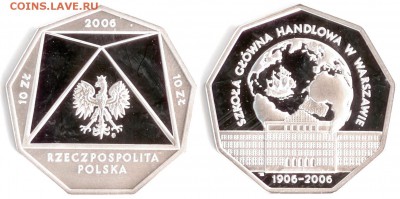 Монеты с Корабликами - Польша 10 злотых 2006