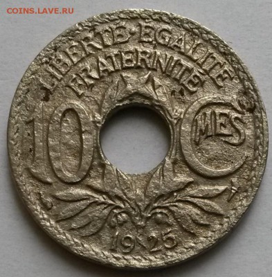 Франция. 10 сантимов 1925г.  Окон 11.12.16 в 23.00мск - 2