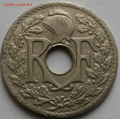Франция. 25 сантимов 1937г.  Окон 11.12.16 в 23.00мск - 1