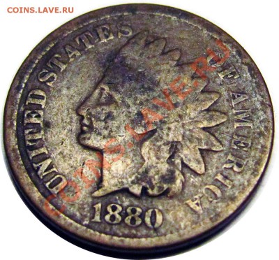 N09 1¢ США 1880 Indian Head G-VG до 13.01 в 22°° - N09 1c 1880 G-VG_1