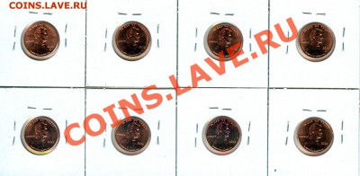 1¢ США 2009 UNC 8 шт. разных монет до 13.01 в 22°° - L42 1C USA 2009 8 PCS_2