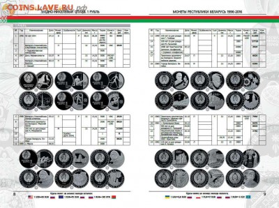 Каталог "Монеты Беларуси 1996-2016 годов" Выпуск №1 Ноябрь - Беларусь1