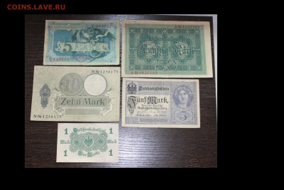 5-ть бон старой Германии, до 9.12.16г. 22:00. - монеты 238