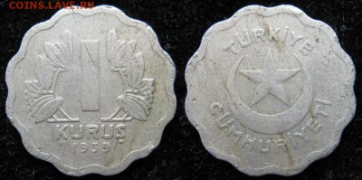 16.Разная инострань по фиксу - 16.19. -Турция 1 куруш 1939     1677