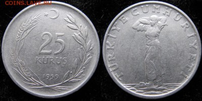 16.Разная инострань по фиксу - 16.20. -Турция 25 куруш 1959     2405