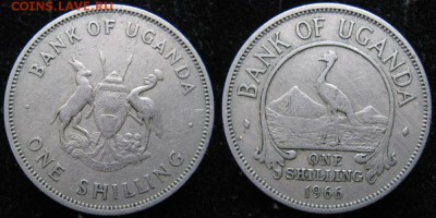 16.Разная инострань по фиксу - 16.29. -Уганда 1 шиллинг 1966   415