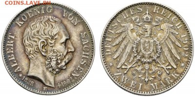 2 марки 1902 Саксония - 1244102l