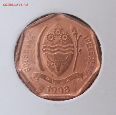 Герб с бивнем слона и веткой сорго - БОТСВАНА 5 тхебе 1998 20161208_141556