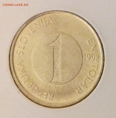 СЛОВЕНИЯ 1 толар 1998 aUNC до 10 дек. 22-00 мск - СЛОВЕНИЯ 1 толар 1998 20161208_175012
