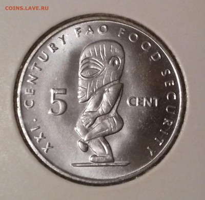 Статуя Тангароа - ОСТРОВА КУКА 5 центов 2000 20161208_195736