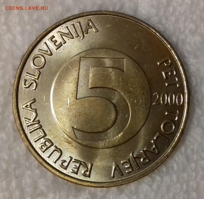 СЛОВЕНИЯ 5 толаров 2000 aUNC до 10 дек. 22-00 мск - Словения 5 толаров 2000 20161208_215332