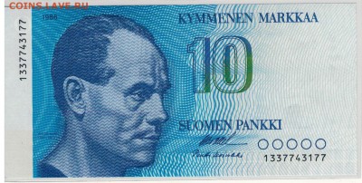 ФИНЛЯНДИЯ 10 МАРОК 1986 ДО 15.12.2016 В 22.00МСК (Г670) - 1-фин10а
