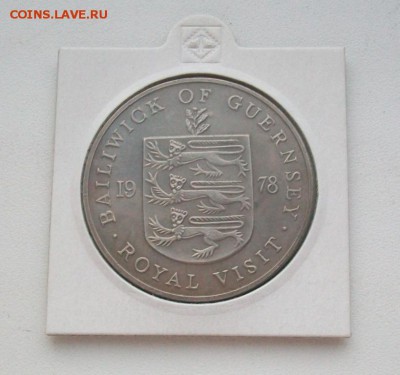 Крона(шайба) !!! Гернси 25 пенсов 1978 Королевский Визит - 100_6264