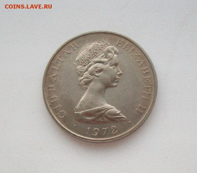 Крона(шайба) Гибралтар 25 пенсов 1972 25 лет свадьбы Елизаве - 100_6206
