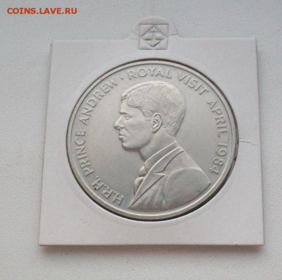 Крона(шайба) Остров Святой Елены 50 пенсов 1984 Визит принц - 100_6296