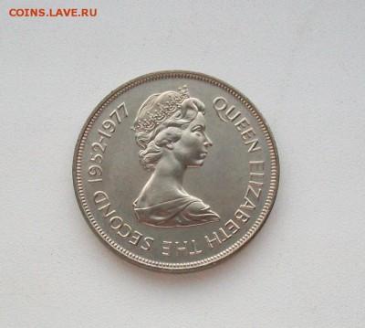 Крона шайба Гернси 25 пенсов 1977 25 лет правления Елизаветы - 100_6179