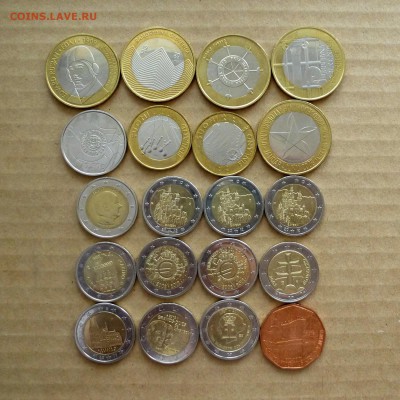Большой лот юбилейки ЕВРО 5-3-2,5-2 евро (см.описание) до 15 - P1060987