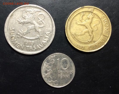 Финляндия 3 монеты 1989-1993 гг - image