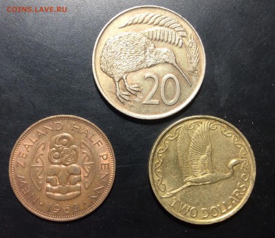 Новая Зеландия 3 монеты 1962-1991 гг - image
