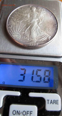 1 Серебряный $ США 1994 г. до 15.12.2016 в 22-00 - IMG_4153.JPG