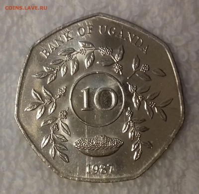 УГАНДА 10 шиллингов 1987 UNC до 11 дек. 22-00 мск - УГАНДА 10 шиллингов 1987 20161209_143725
