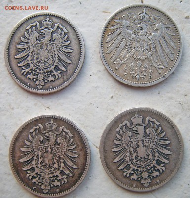 1 марка Германия 19-20 век 8 шт разные - 1 марка-4