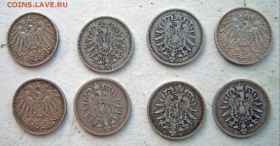 1 марка Германия 19-20 век 8 шт разные - 1 марка-2