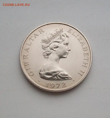 Крона (шайба) Гибралтар 25 пенсов 1972 25 лет свадьбы Гербы - 100_6427