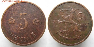 16.Разная инострань по фиксу - 16.50. -Финляндия 5 пенни 1937  003